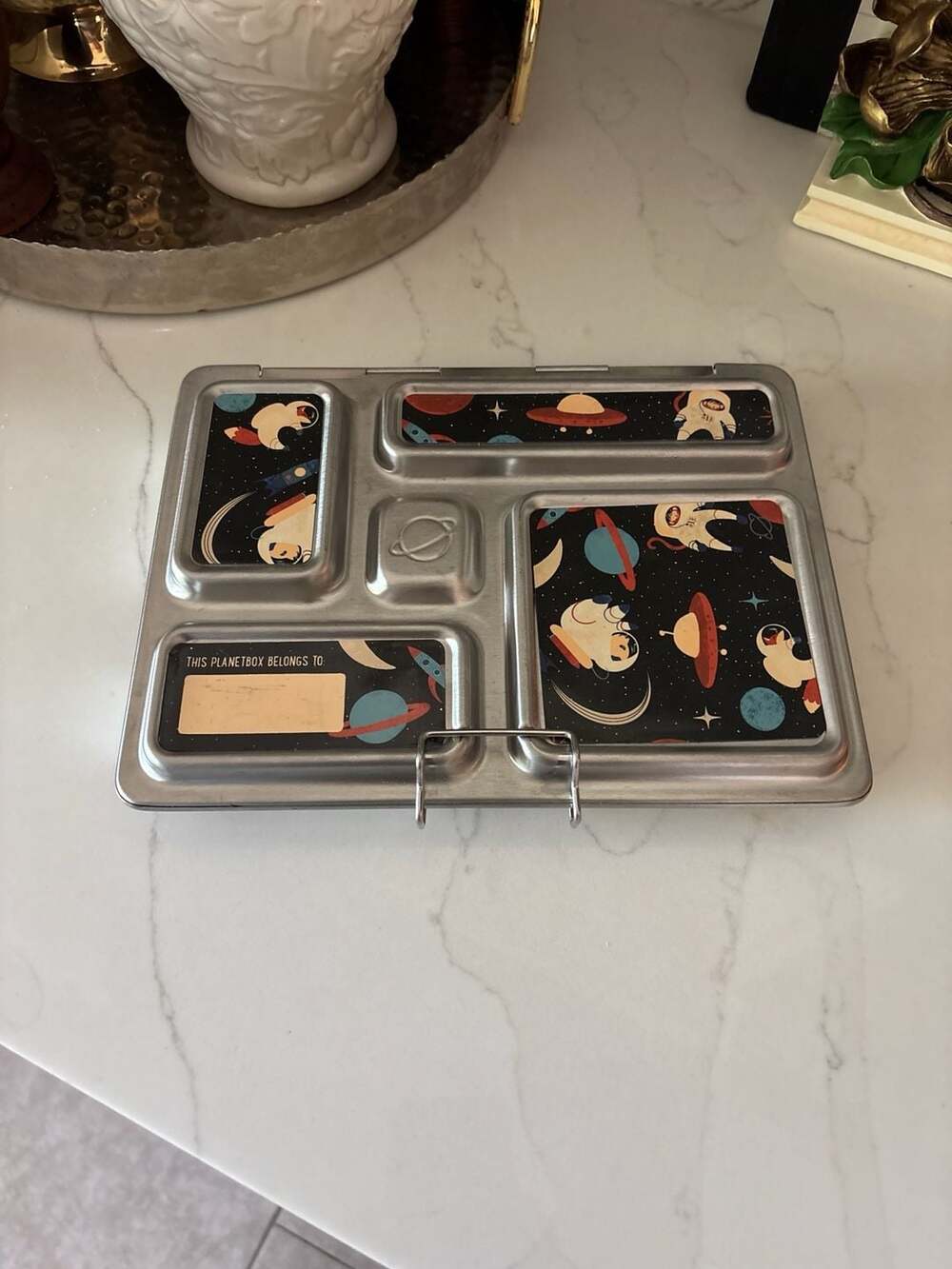 PlanetBox Rover Stainless Steel Bento Lunch Box with Space Magnets